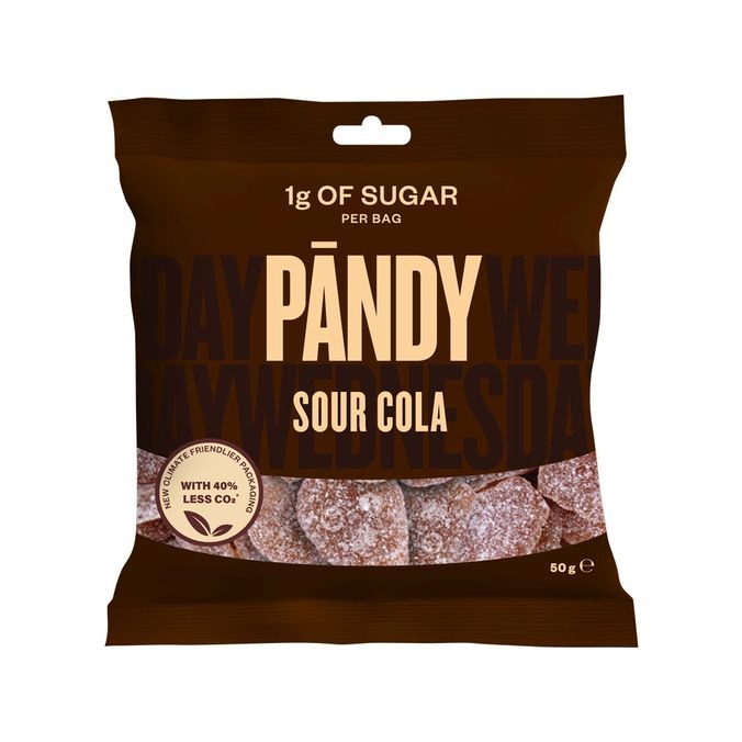 Pändy Candy, 50 g Sour Cola i gruppen Livsmedel / Snacks/Chips hos Golden Athlete / Performance R us (PACSC-001)