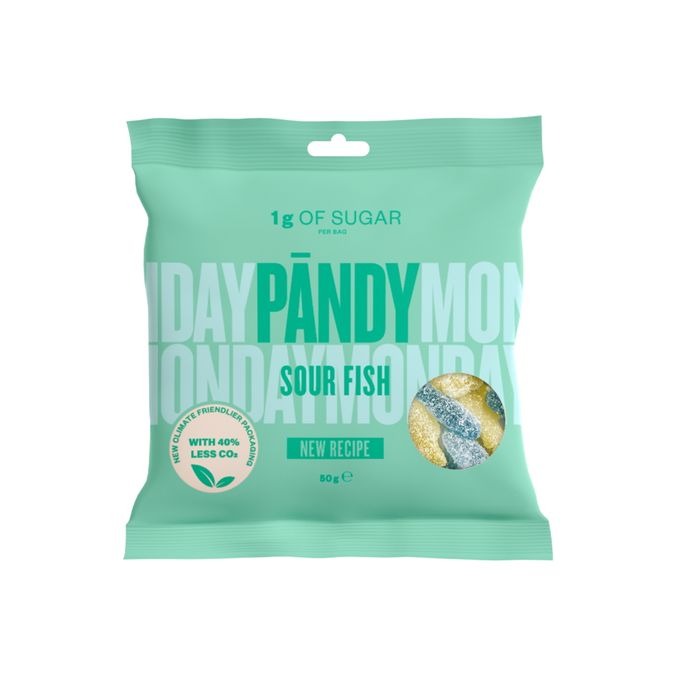 Pändy Candy, 50 g Sour Fish i gruppen Livsmedel / Snacks/Chips hos Golden Athlete / Performance R us (PACSF-001)