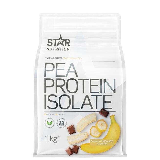 Pea Protein Isolate, 1 kg, Banana Chocolate i gruppen Kosttillskott / Proteintillskott / Vegan protein hos Golden Athlete (111632)