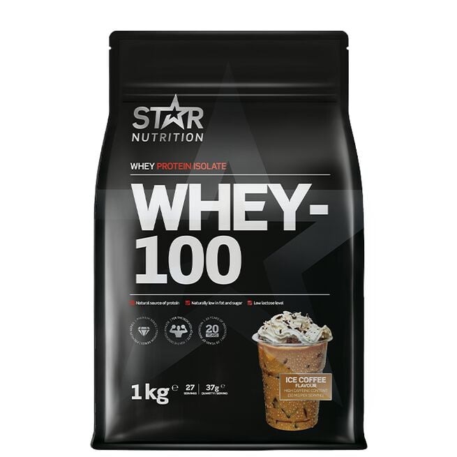 Whey-100, 1kg Ice Coffee i gruppen Kosttillskott / Proteintillskott / Vassleprotein hos Golden Athlete (111999)