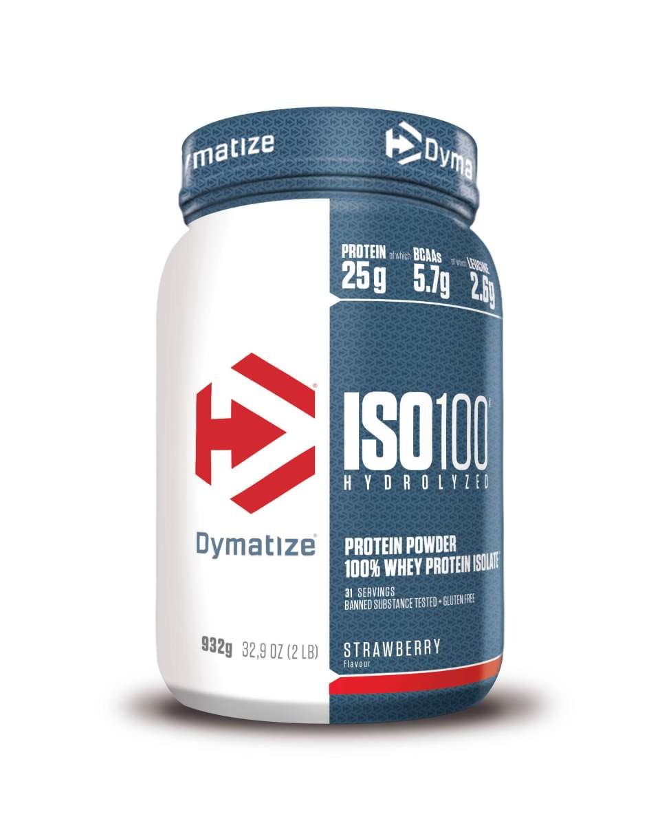 Iso-100, 908g Strawberry i gruppen Kosttillskott / Proteintillskott / Vassleprotein hos Golden Athlete (112165)