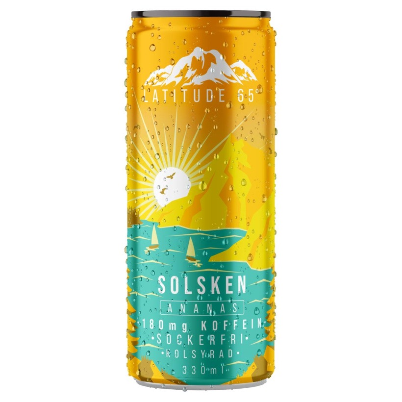 Latitude 65, 330 ml Solsken - Ananas i gruppen Kosttillskott / Drycker / Energidryck hos Golden Athlete (112187)