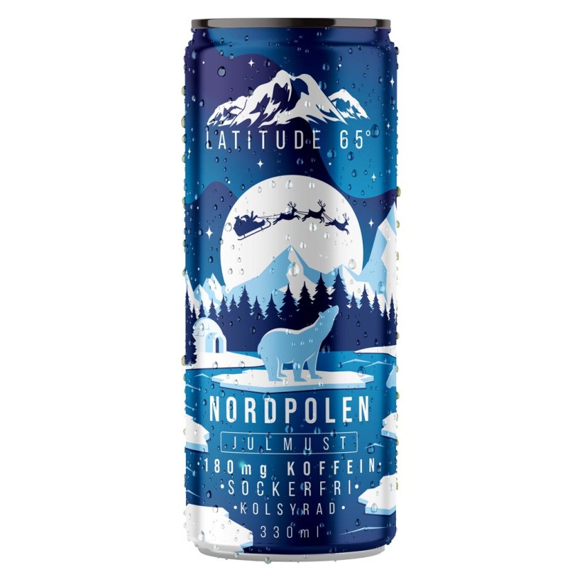 Latitude 65, 330 ml, Nordpolen - Julmust i gruppen Kosttillskott / Drycker / Energidryck hos Golden Athlete (112199)
