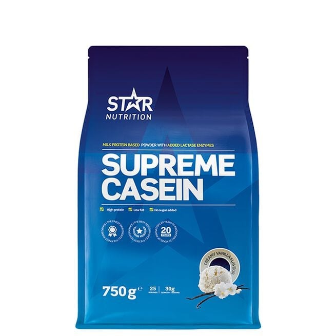 Supreme Kasein, 750g, Creamy Vanilla i gruppen Kosttillskott / Proteintillskott / Kaseinprotein hos Golden Athlete (1824754)