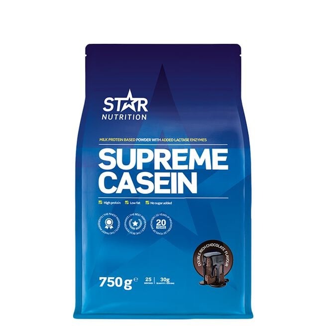 Supreme Casein, 750 g, Double Rich Chocolate i gruppen Kosttillskott / Proteintillskott / Kaseinprotein hos Golden Athlete (1824967)