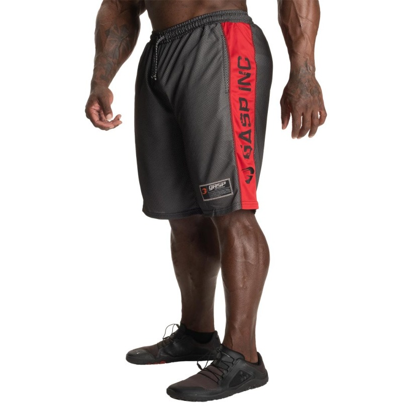 No1 mesh shorts XXL, Black/Red i gruppen Kläder / Shorts hos Golden Athlete (220589995507)
