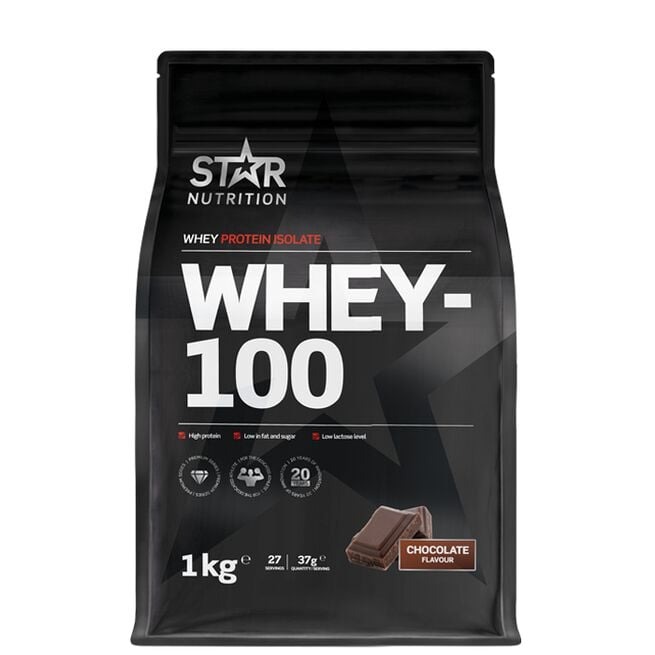 Whey-100 Vassleprotein, 1kg Chocolate i gruppen Kosttillskott / Proteintillskott / Vassleprotein hos Golden Athlete (575)