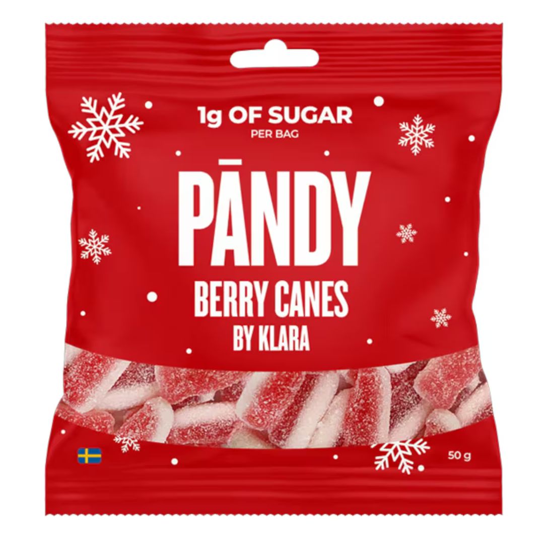 Pändy Candy, 50 g Berry Canes i gruppen Livsmedel / Snacks hos Golden Athlete (6647931)