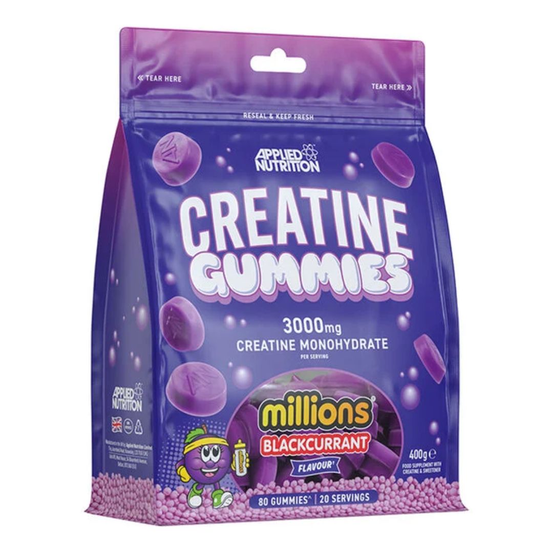 Creatine Gummies, 80 gummies Blackcurrant i gruppen Kosttillskott / Kreatin / Kreatinmonohydrat hos Golden Athlete (820227-105)