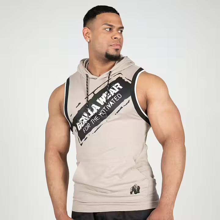 Loretto Hooded Tank Top, beige - 3XL i gruppen Kläder / Linnen hos Golden Athlete (9014112006)