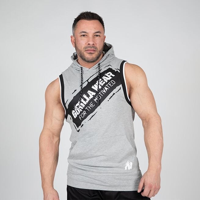 Loretto Hooded Tank Top, grey melange - 2XL i gruppen Kläder / Linnen hos Golden Athlete (9014180005)