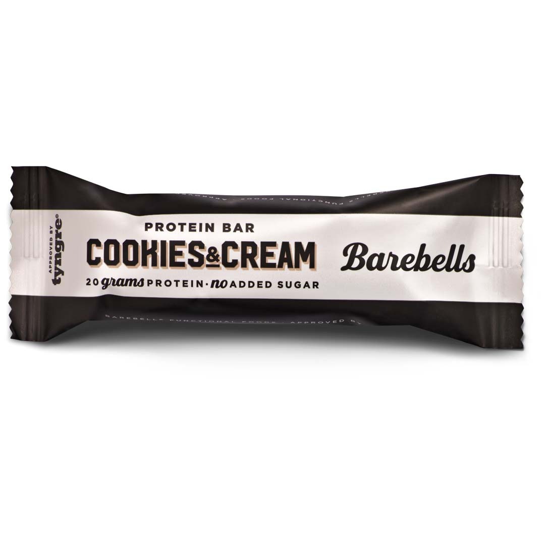 Barebells Protein Bar, 55 g, Cookies & Cream i gruppen Kosttillskott / Bars / Proteinbars hos Golden Athlete (9789-004)