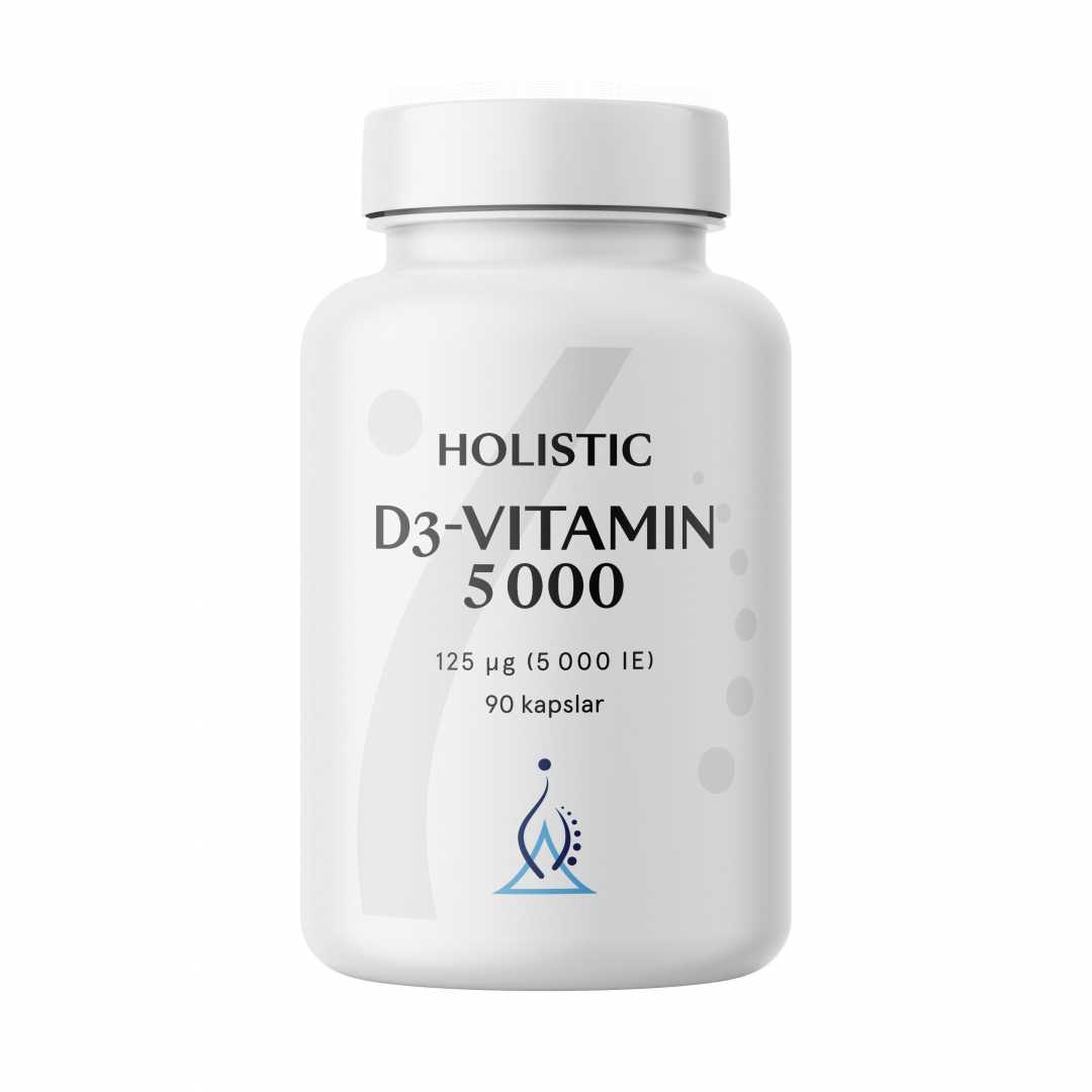Holistic D3-vitamin, 5000 IE, 90 kapslar i gruppen Kosttillskott / Vitaminer & Mineraler / D-Vitamin hos Golden Athlete (A50952)