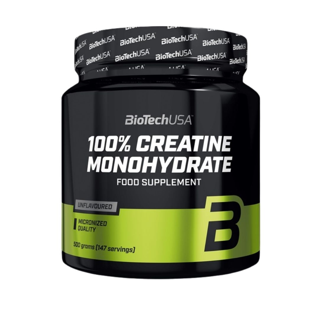 BiotechUSA 100% Creatine Monohydrate, 500g i gruppen Kosttillskott / Kreatin / Kreatinmonohydrat hos Golden Athlete (BTC500)