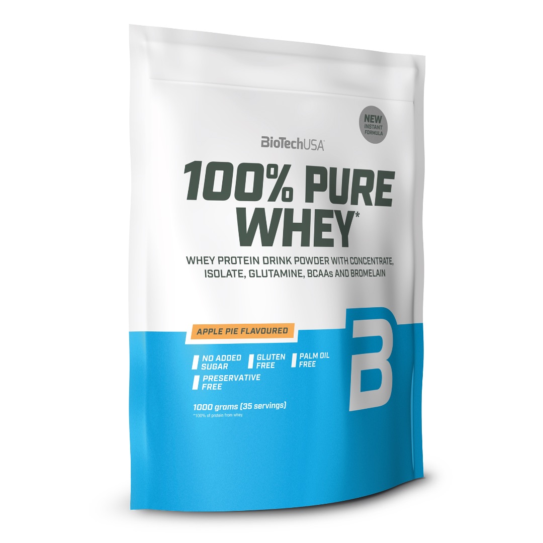 100% Pure Whey 1kg, Apple Pie i gruppen Kosttillskott / Proteintillskott / Vassleprotein hos Golden Athlete / Performance R us (BTPW1AP)