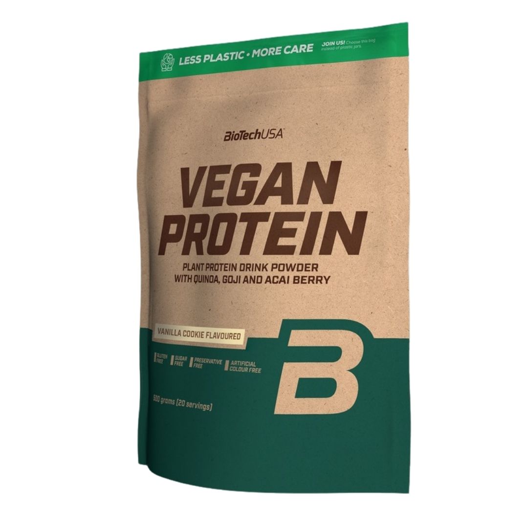 BiotechUSA Vegan Protein 500 g, Vanilla Cookie i gruppen Kosttillskott / Proteintillskott / Veganprotein hos Golden Athlete (BTV5VC)