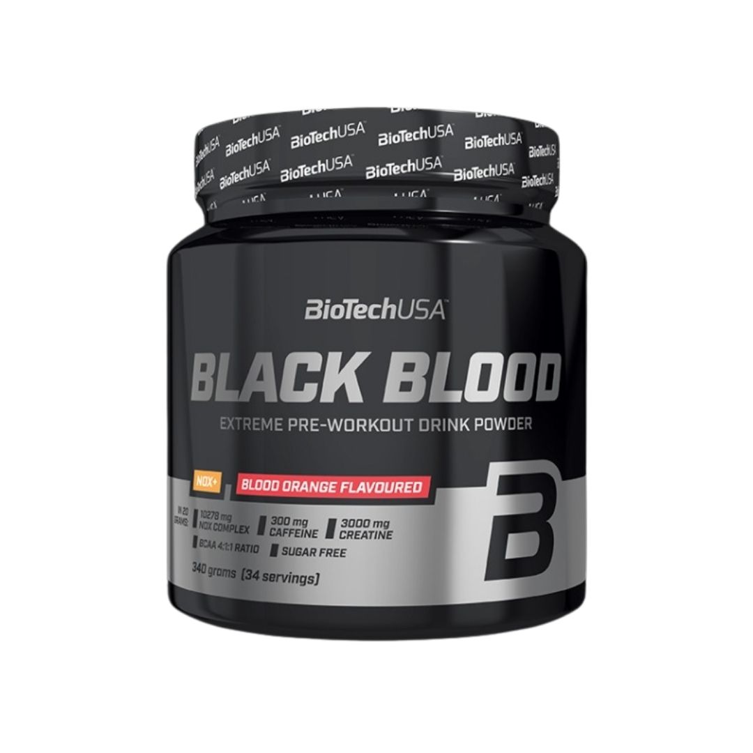 Black Blood NOX+ 330g, Blood Orange i gruppen Kosttillskott / PWO - Prestationshöjande / PWO med koffein hos Golden Athlete (Biotech-0010)