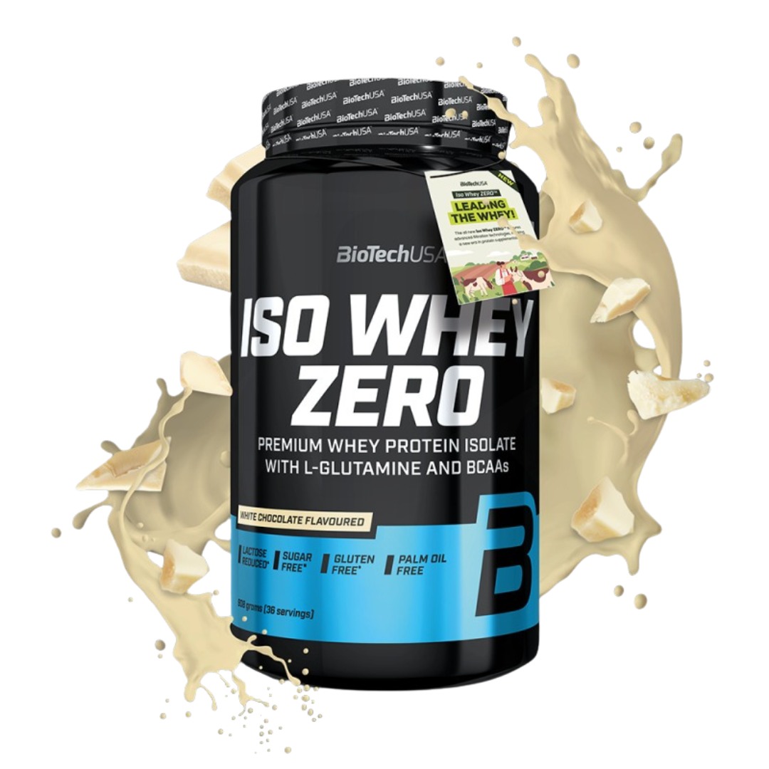 Iso Whey Zero Laktosreducerat Vassleproteinisolat 908 g, White Chocolate i gruppen Kosttillskott / Proteintillskott / Vassleprotein hos Golden Athlete (Biotech-0050)