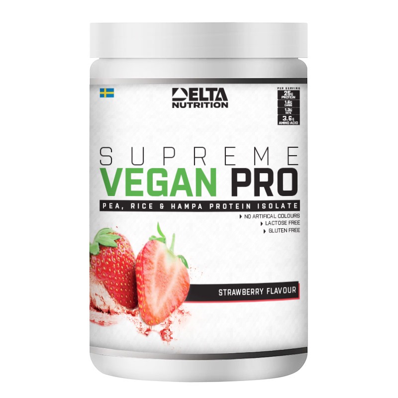 Supreme Vegan Pro 900 g, Strawberry i gruppen Kosttillskott / Proteintillskott / Vegan protein hos Golden Athlete (Deltavegan-003)