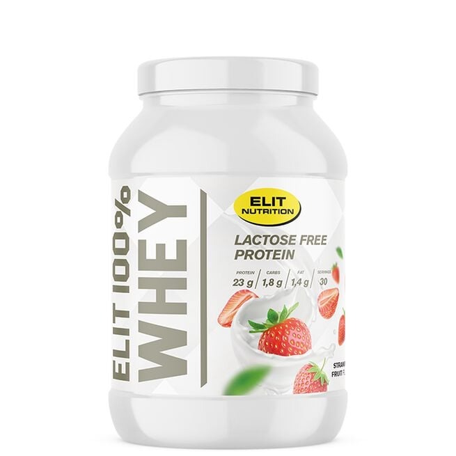 ELIT 100% Whey Laktosfri, 900 g Strawberry Fruit i gruppen Kosttillskott / Proteintillskott / Blandprotein hos Golden Athlete (ENRB-014)