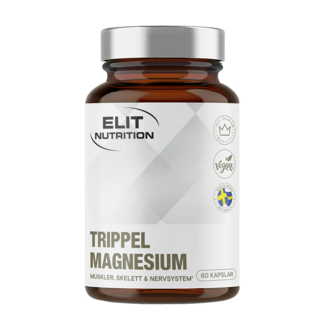 Trippel Magnesium 60 kapslar i gruppen Kosttillskott / Vitaminer & Mineraler / Mineraler hos Golden Athlete (ENRB-045)
