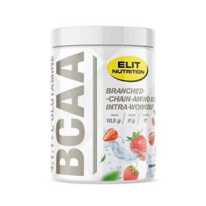 Bcaa 4:1:1 + L-glutamine 400 g, Strawberry i gruppen Kosttillskott / Aminosyror / EAA hos Golden Athlete (Elit-bcaa-411-Straw)