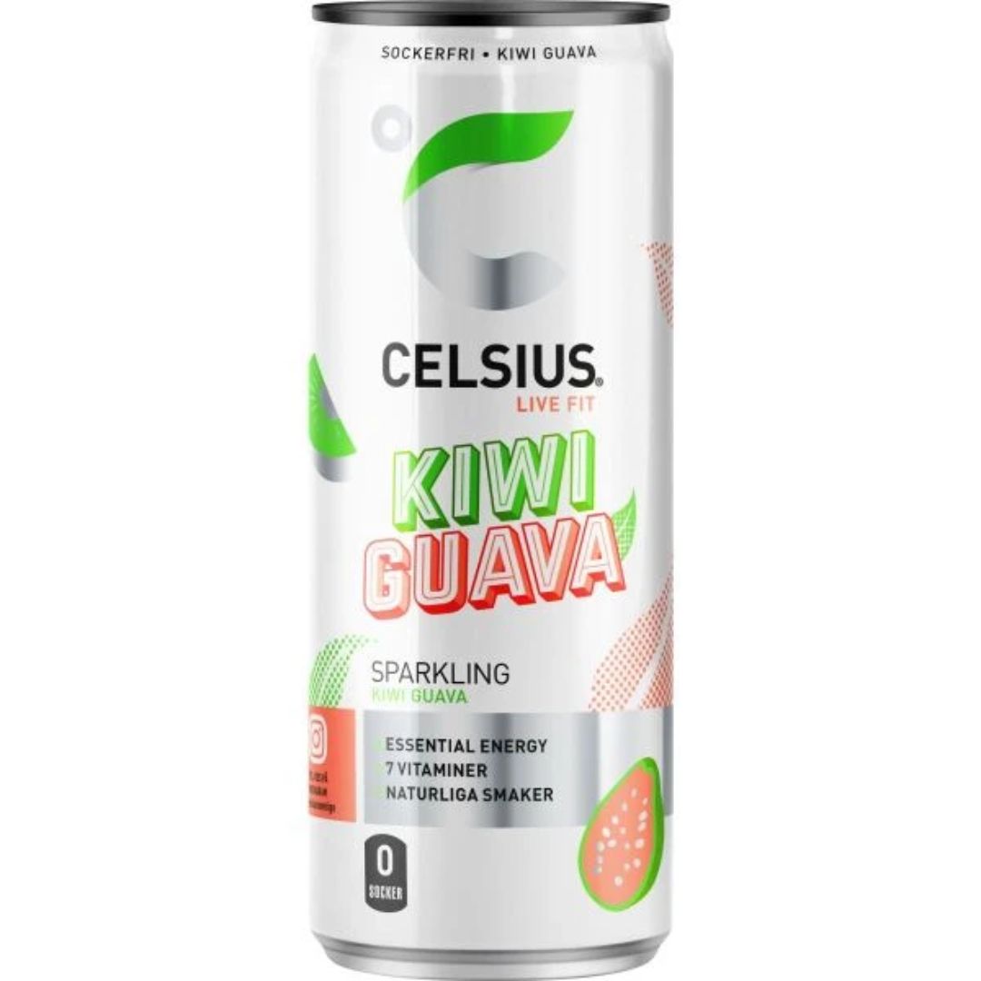 Celsius , 355 ml, Kiwi Guava i gruppen Kosttillskott / Drycker / Energidryck hos Golden Athlete (FP100032)