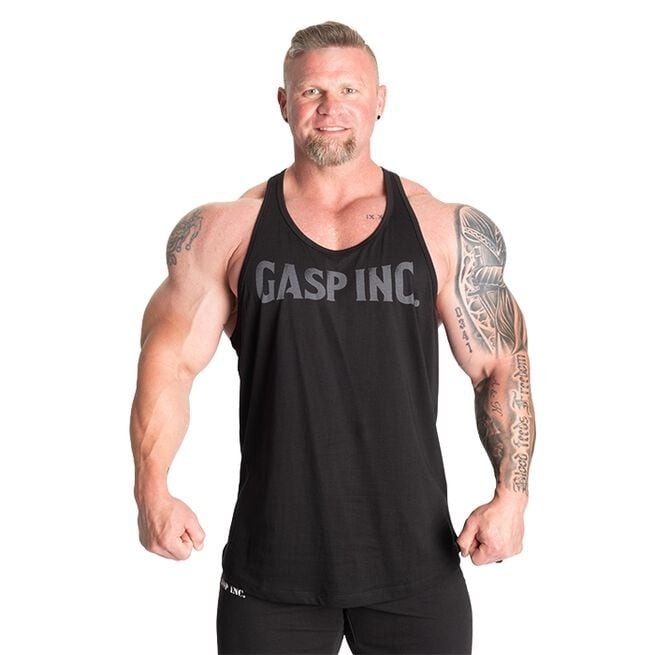Gasp Essential T-back Black/Grey i gruppen Kläder / Linnen hos Golden Athlete (G-ESNTBACKBG)