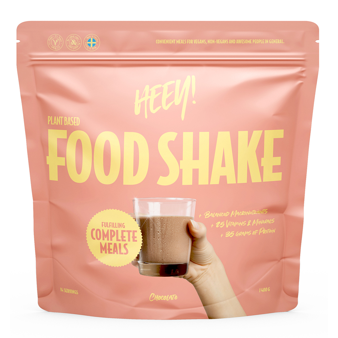 Heey! Vegansk Food Shake 1,4 kg i gruppen Kosttillskott / Proteintillskott / Måltidsersättning hos Golden Athlete (G-HYVEGFSHK1400)