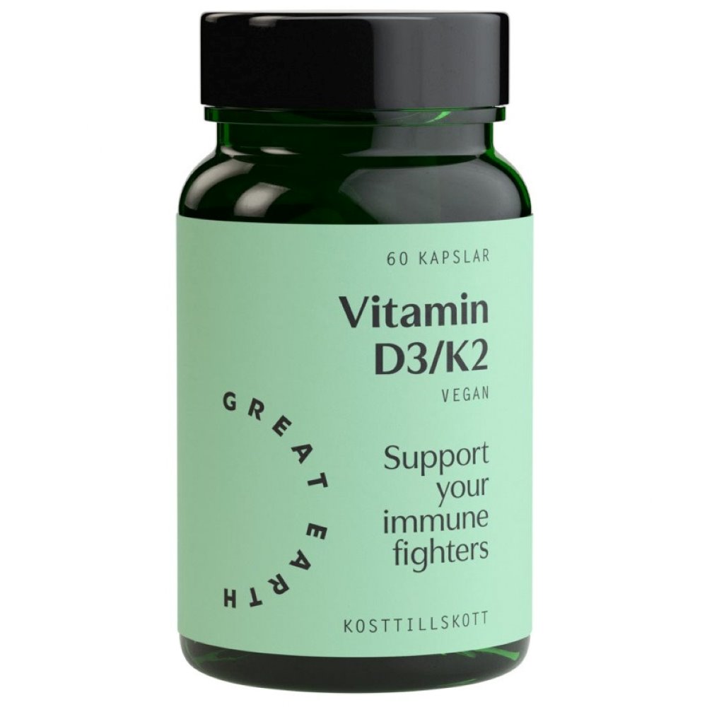 Vitamin D3/K2 2000 I.E, 60 caps i gruppen Kosttillskott / Vitaminer & Mineraler / D-Vitamin hos Golden Athlete / Performance R us (GreatE-028)