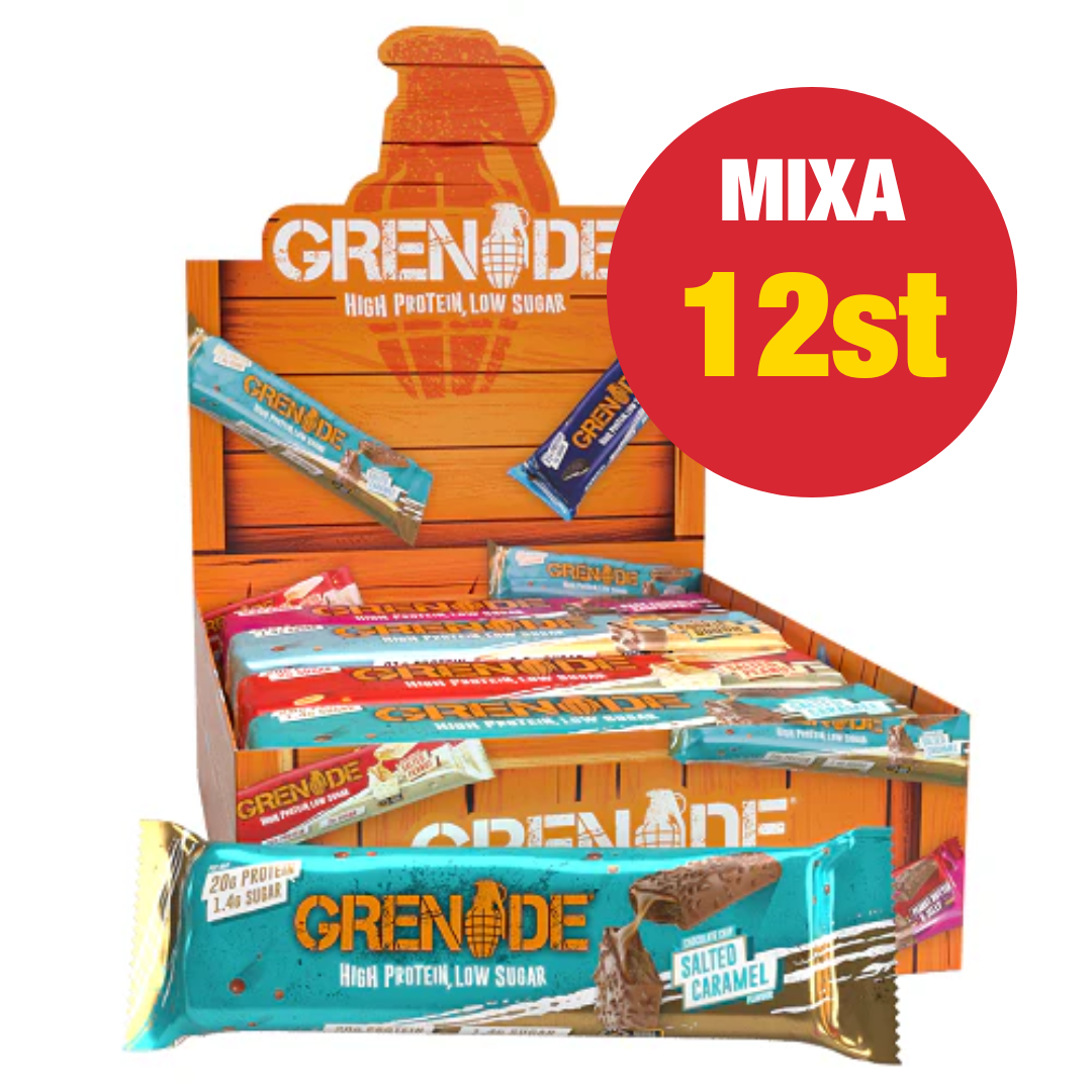 Grenade 12 x 60 g bars i gruppen Kosttillskott / Bars / Proteinbars hos Golden Athlete (GrenadeSET12)