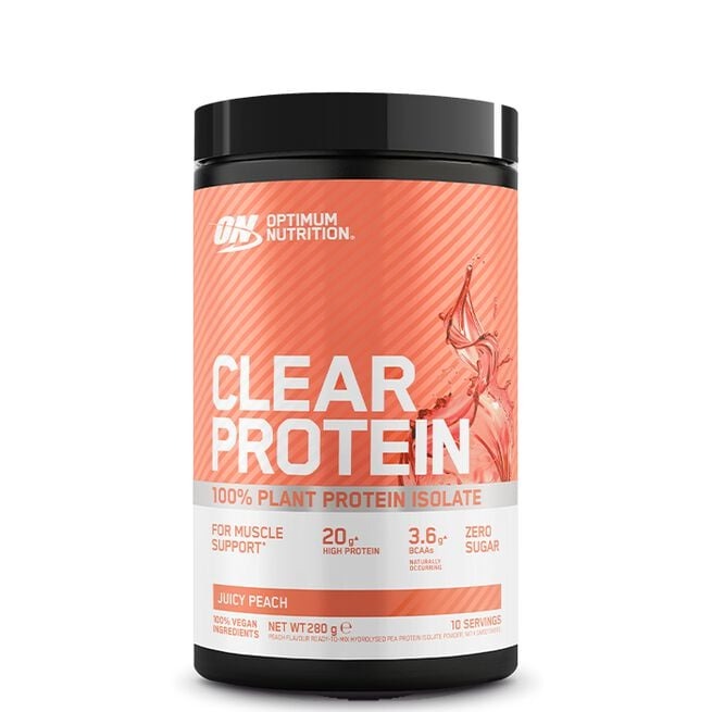 Optimum Nutrition Clear Vegan Protein, 280 g Juicy Peach i gruppen Kosttillskott / Proteintillskott / Veganprotein hos Golden Athlete (ONCLWVJP)