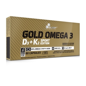 Gold Omega-3 D3+K2, 60 caps i gruppen Kosttillskott / Vitaminer/Mineraler / D-Vitamin hos Golden Athlete / Performance R us (Olimp-0085)
