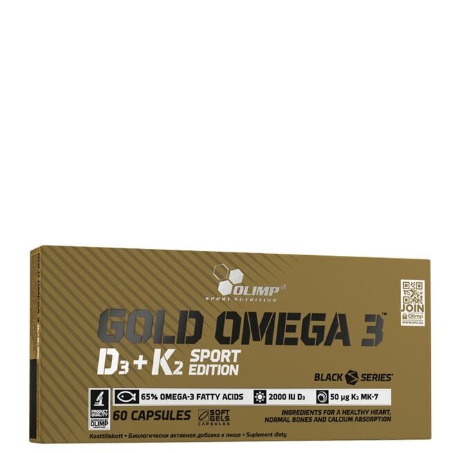 Gold Omega-3 D3+K2, 60 caps i gruppen Kosttillskott / Vitaminer & Mineraler / D-Vitamin hos Golden Athlete (Olimp-0085)