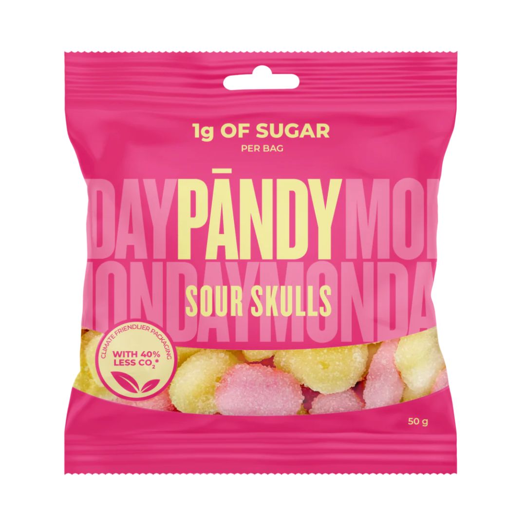 Pändy Candy, 50 g Candy Sour Skulls i gruppen Livsmedel / Snacks hos Golden Athlete (PACSS-001)