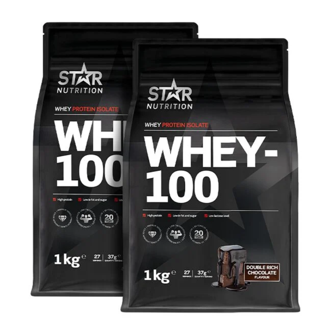 Whey-100 Mix & Match 2x1kg i gruppen Kosttillskott / Mix & Match hos Golden Athlete (SETSNW100MM2)