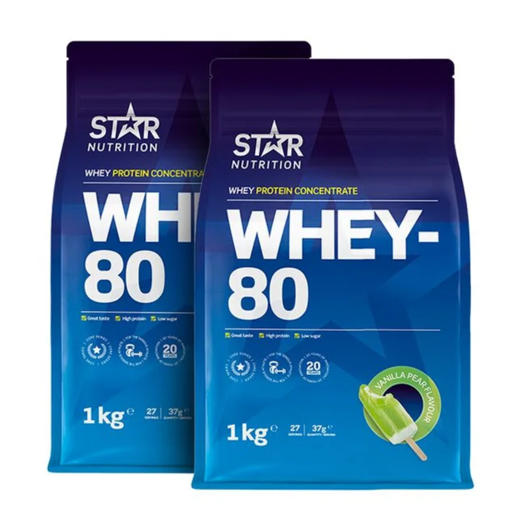 Whey-80 Mix & Match 2x1kg i gruppen Kosttillskott / Mix & Match hos Golden Athlete (SETSNW80MM2)