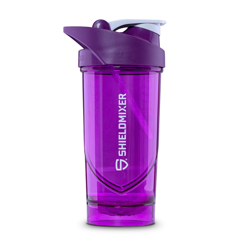 ShieldMixer Hero Pro 700 ml, Logo Purple i gruppen Träningstillbehör / Shakers - Vattenflaskor hos Golden Athlete (SMHPLP)