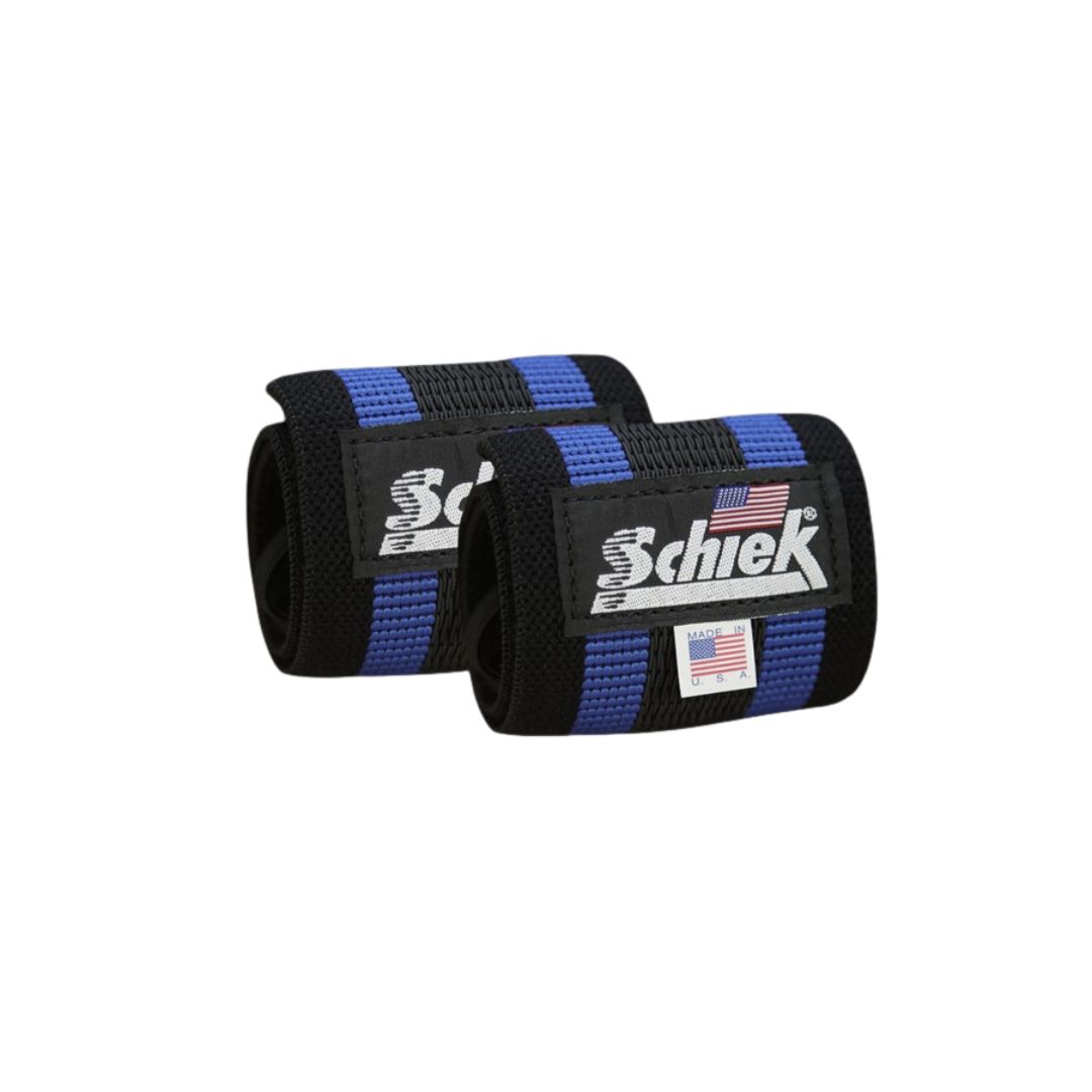 Heavy Duty Blue Line Rubber Reinforced Wrist Wraps 30 cm i gruppen Träningstillbehör / Knä & Handledslindor hos Golden Athlete (SSI1112R)