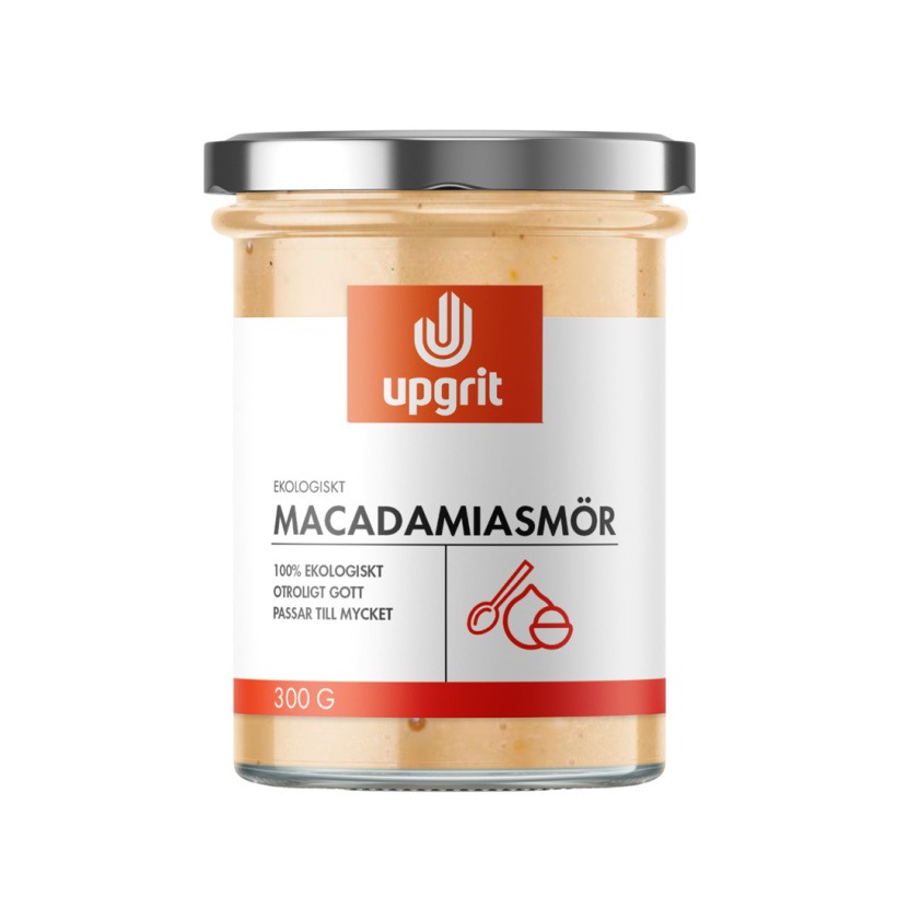 Upgrit Macadamiasmör EKO 300 gram i gruppen Livsmedel / Nötsmör hos Golden Athlete (UMS300)