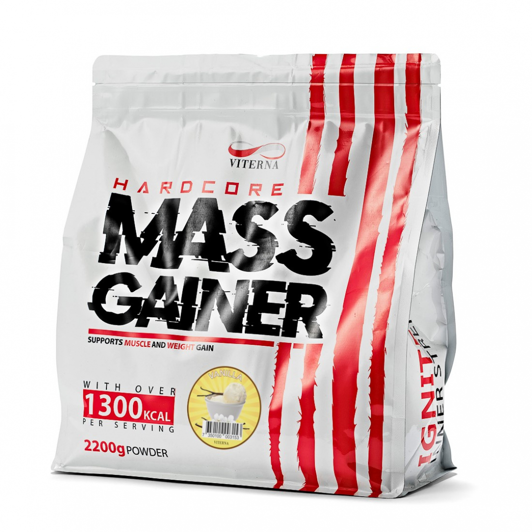 Hardcore Mass Gainer 2200 g, Vanilla i gruppen Kosttillskott / Gainers & Återhämtning hos Golden Athlete (VHMGV2200)