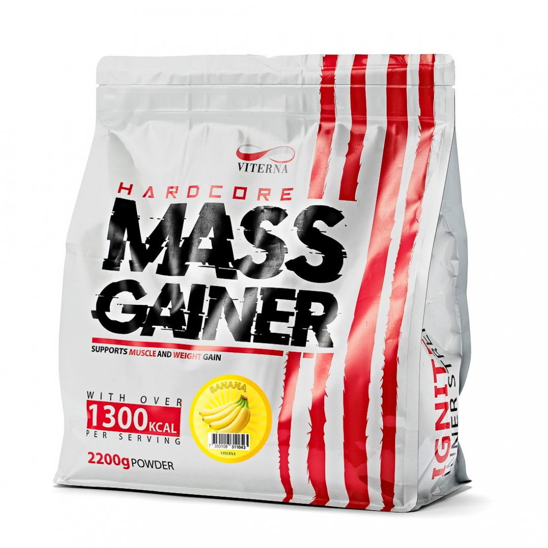 Hardcore Mass Gainer 2200 g, Banana i gruppen Kosttillskott / Gainers & Återhämtning hos Golden Athlete (VIHMG2B)