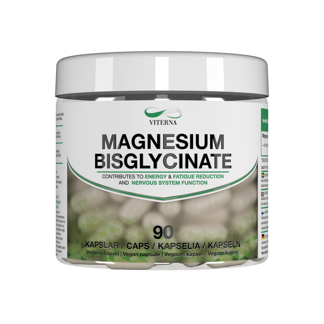 Magnesium bisglycinate 90 caps i gruppen Kosttillskott / Vitaminer & Mineraler / Mineraler - Antioxidanter hos Golden Athlete (VIMB90)