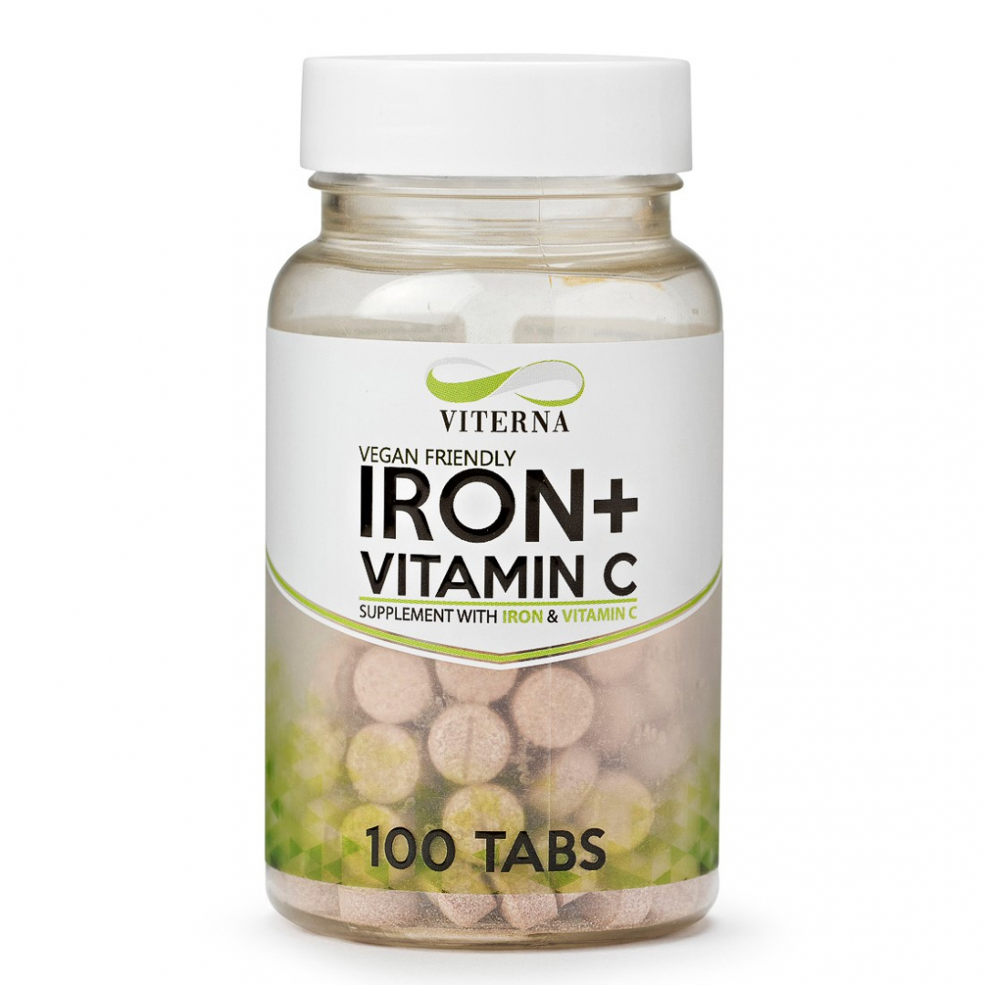 Iron + Vitamin C 100 tabs i gruppen Kosttillskott / Vitaminer & Mineraler hos Golden Athlete (VIVC100)