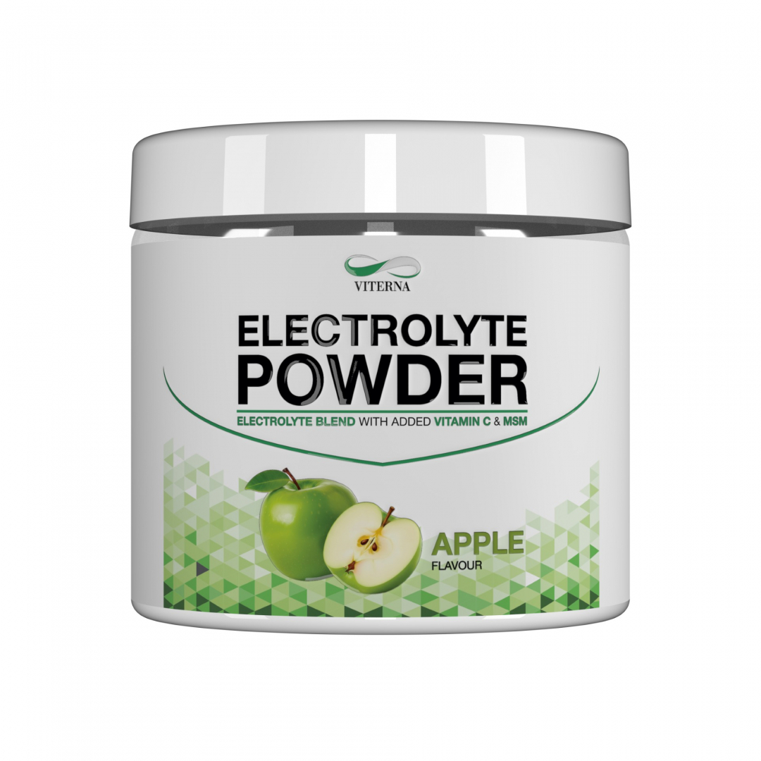 Viterna Electrolyte Elektrolytpulver 120g, Apple i gruppen Kosttillskott / Vitaminer & Mineraler / Elektrolyter hos Golden Athlete (VIVEA)
