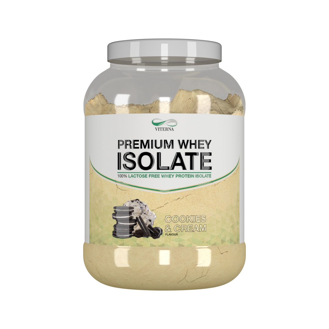 100% Premium Whey Isolate 900 g, Cookies & Cream i gruppen Kosttillskott / Proteintillskott / Vassleprotein / Laktosfritt hos Golden Athlete (VIW9CC)