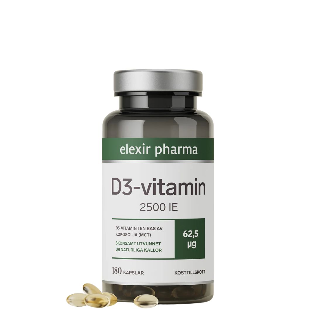 D3-vitamin 2500 IE, 180 kapslar