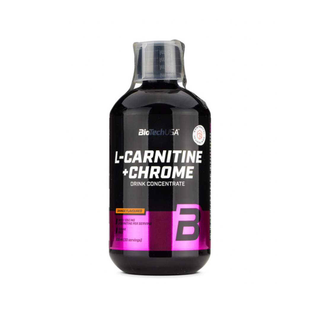 BiotechUSA L-Carnitine + Chrome, 500 ml Orange