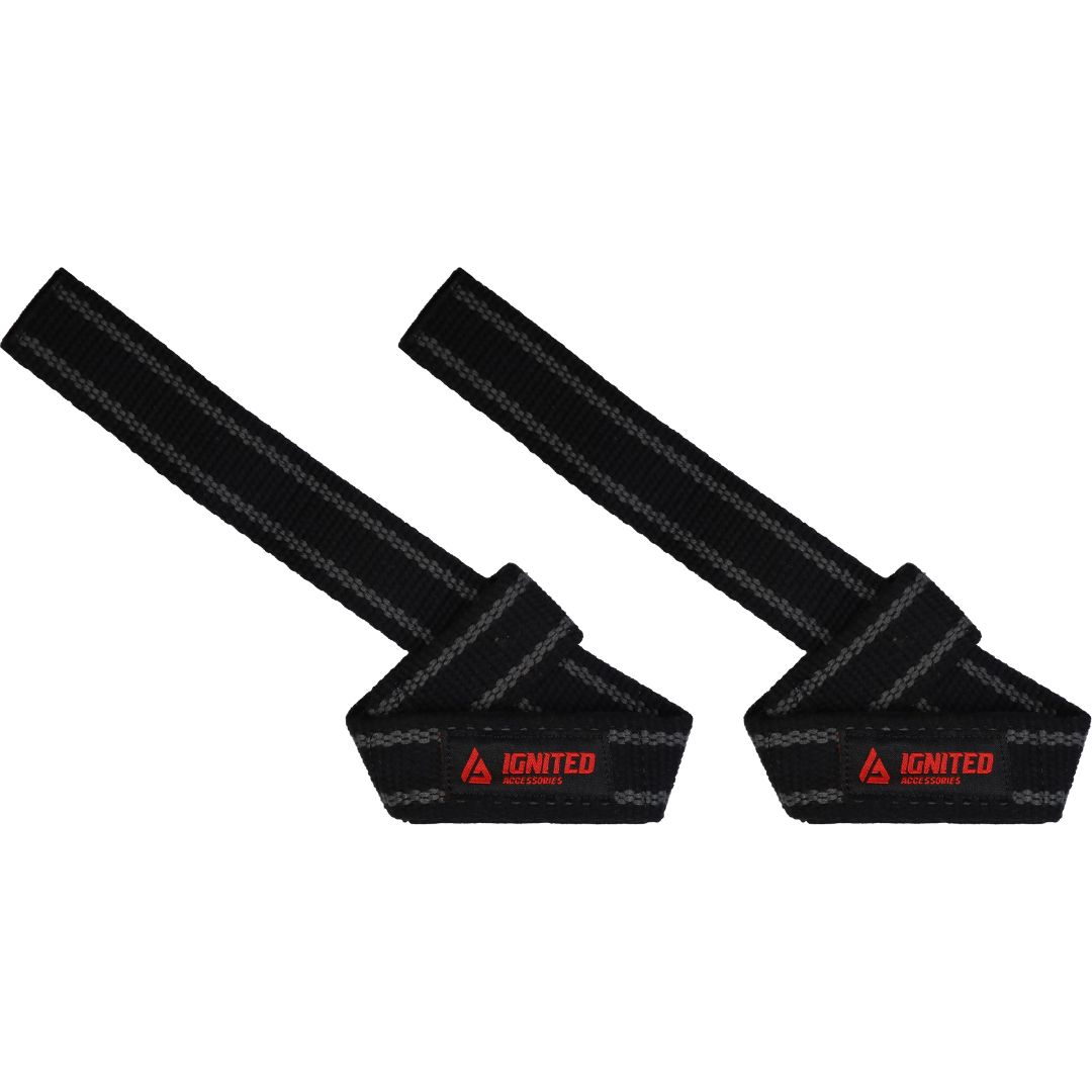 Premium Padded Lifting Straps -  Black/Grey