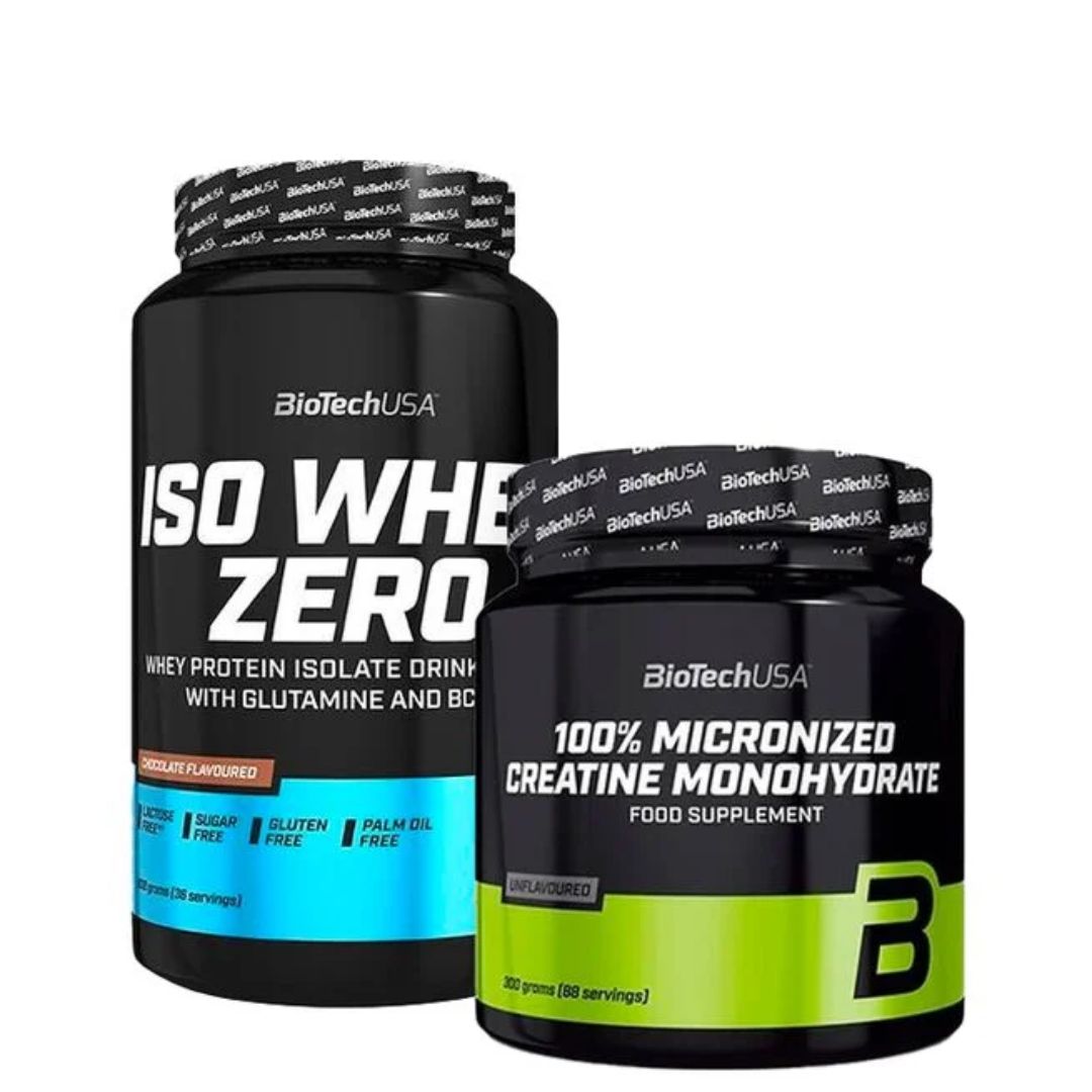 Iso Whey Zero Proteinpulver 908 g + 100% Kreatin Monohydrat 300 g